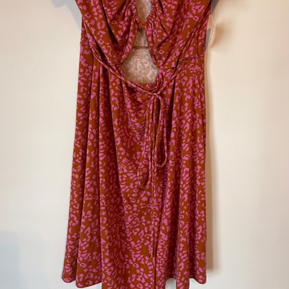 NWT Free People Dress Mini Pink and Rust - Picture 3 of 7